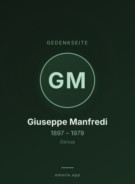 Gedenkportrait von Giuseppe Manfredi