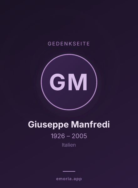 Gedenkportrait von Giuseppe Manfredi