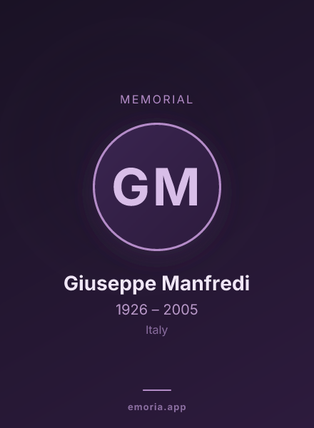 Memorial portrait of Giuseppe Manfredi