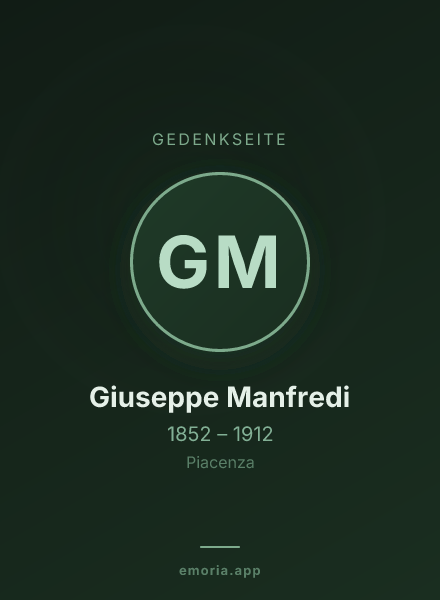 Gedenkportrait von Giuseppe Manfredi