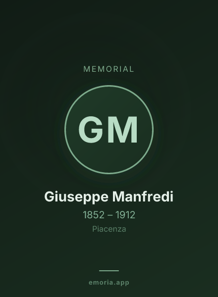 Memorial portrait of Giuseppe Manfredi