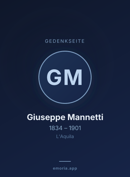 Gedenkportrait von Giuseppe Mannetti