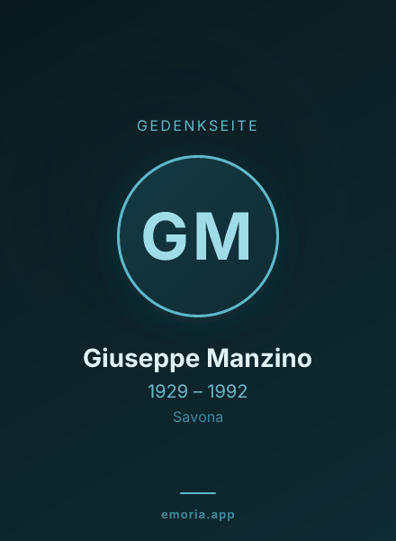 Gedenkportrait von Giuseppe Manzino