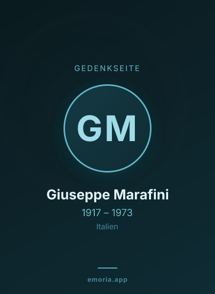 Gedenkportrait von Giuseppe Marafini