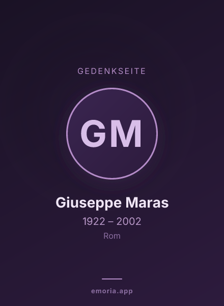 Gedenkportrait von Giuseppe Maras