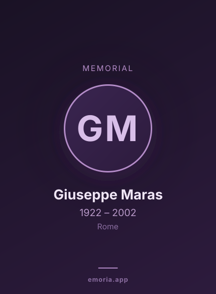 Memorial portrait of Giuseppe Maras