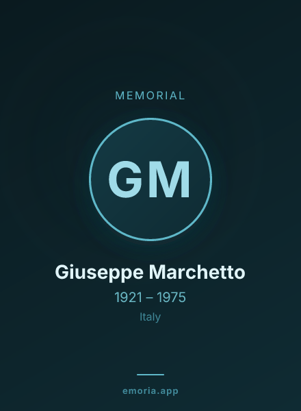 Memorial portrait of Giuseppe Marchetto