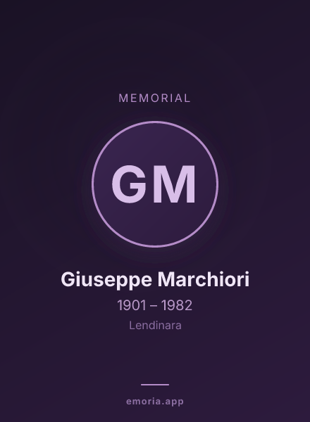 Memorial portrait of Giuseppe Marchiori
