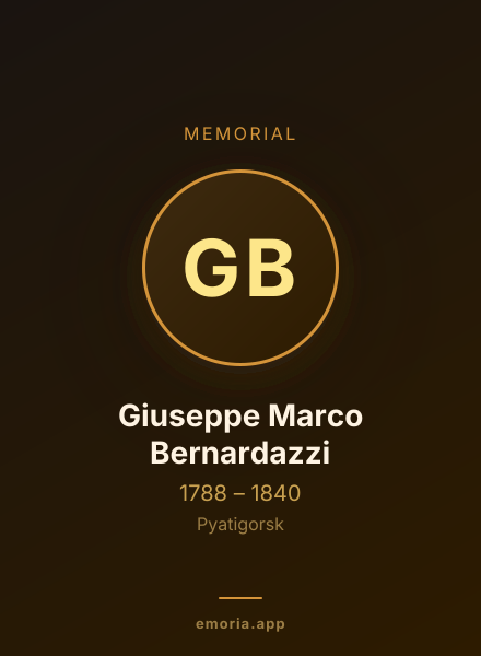 Memorial portrait of Giuseppe Marco Bernardazzi
