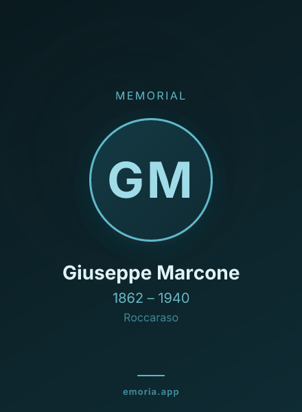Memorial portrait of Giuseppe Marcone