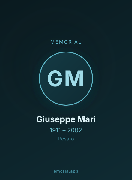Memorial portrait of Giuseppe Mari