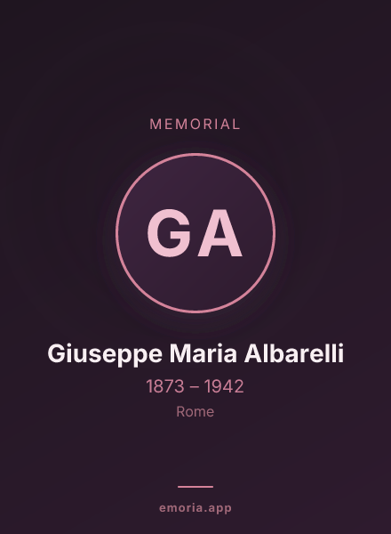 Memorial portrait of Giuseppe Maria Albarelli