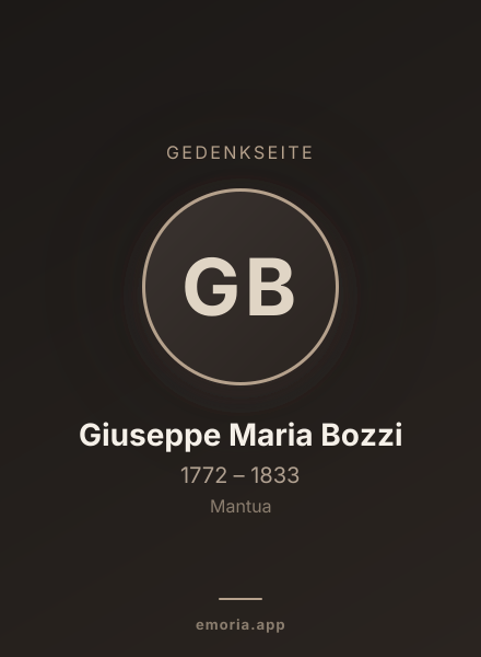 Gedenkportrait von Giuseppe Maria Bozzi