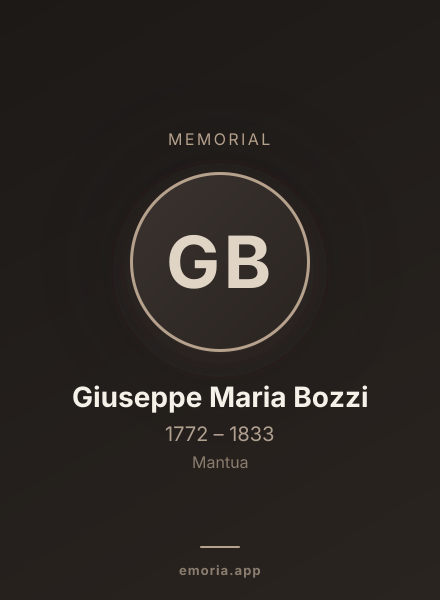 Memorial portrait of Giuseppe Maria Bozzi