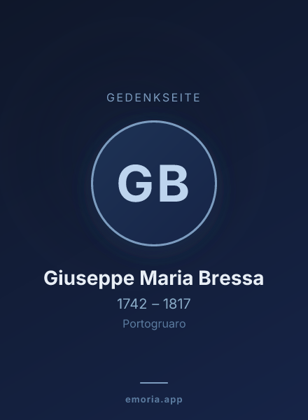Gedenkportrait von Giuseppe Maria Bressa