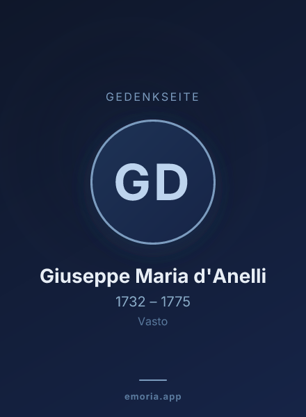 Gedenkportrait von Giuseppe Maria d'Anelli