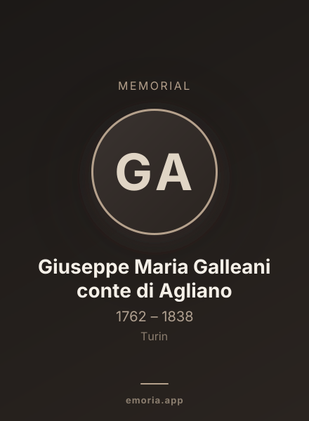 Memorial portrait of Giuseppe Maria Galleani conte di Agliano