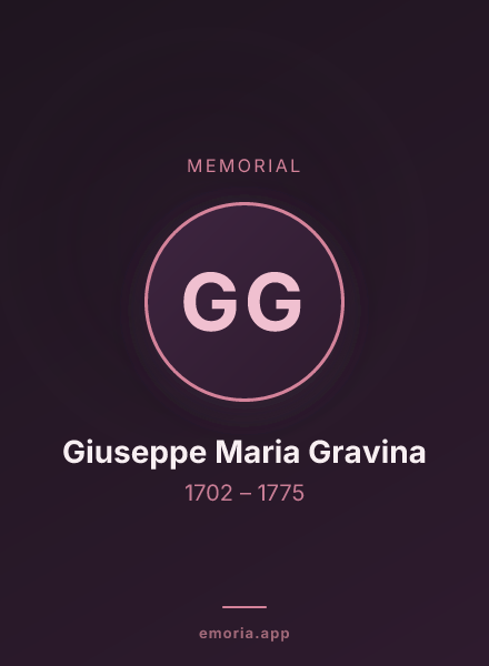 Memorial portrait of Giuseppe Maria Gravina