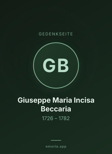 Gedenkportrait von Giuseppe Maria Incisa Beccaria
