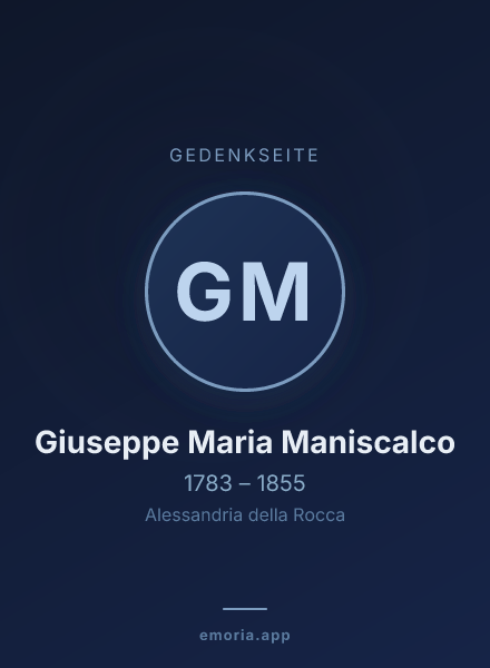 Gedenkportrait von Giuseppe Maria Maniscalco