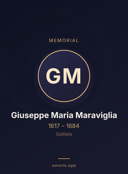 Memorial portrait of Giuseppe Maria Maraviglia