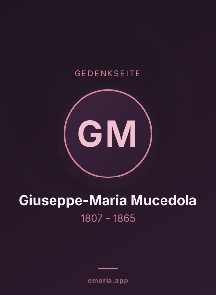 Gedenkportrait von Giuseppe-Maria Mucedola