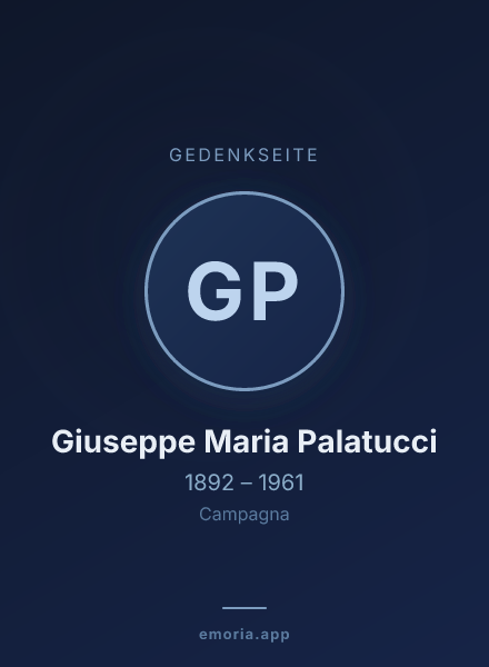 Gedenkportrait von Giuseppe Maria Palatucci