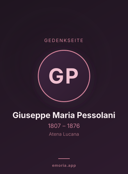Gedenkportrait von Giuseppe Maria Pessolani