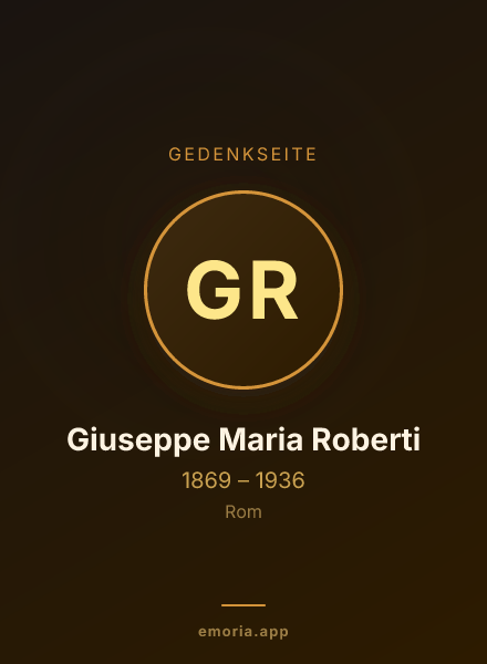 Gedenkportrait von Giuseppe Maria Roberti