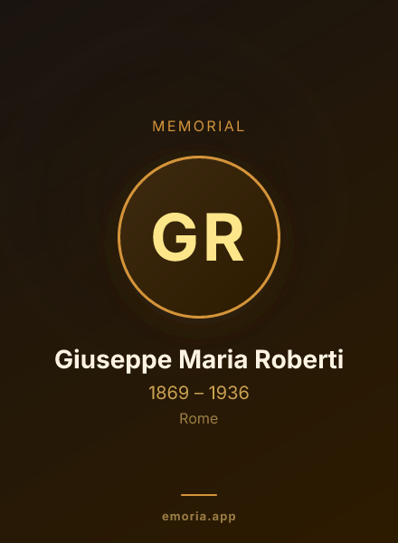 Memorial portrait of Giuseppe Maria Roberti