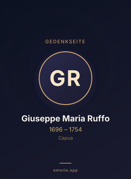 Gedenkportrait von Giuseppe Maria Ruffo