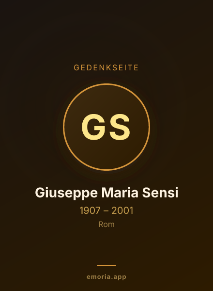 Gedenkportrait von Giuseppe Maria Sensi