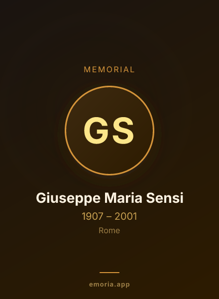 Memorial portrait of Giuseppe Maria Sensi