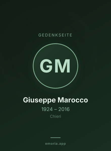 Gedenkportrait von Giuseppe Marocco