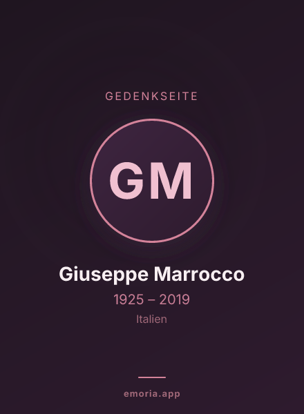 Gedenkportrait von Giuseppe Marrocco