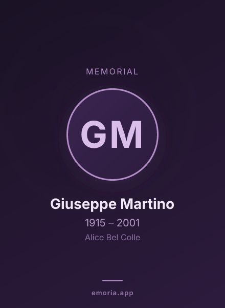Memorial portrait of Giuseppe Martino