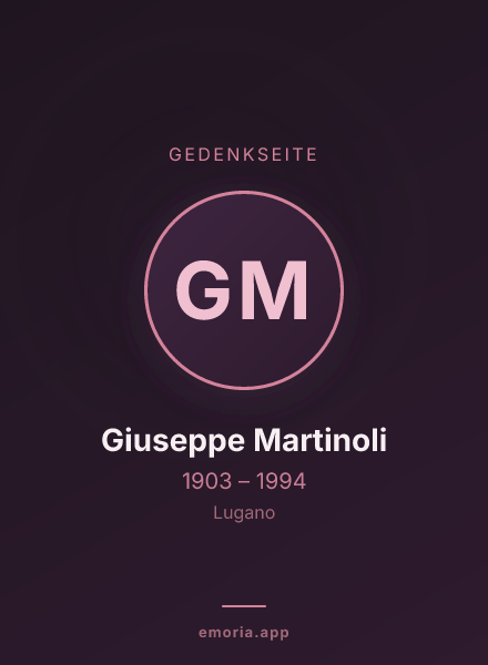 Gedenkportrait von Giuseppe Martinoli