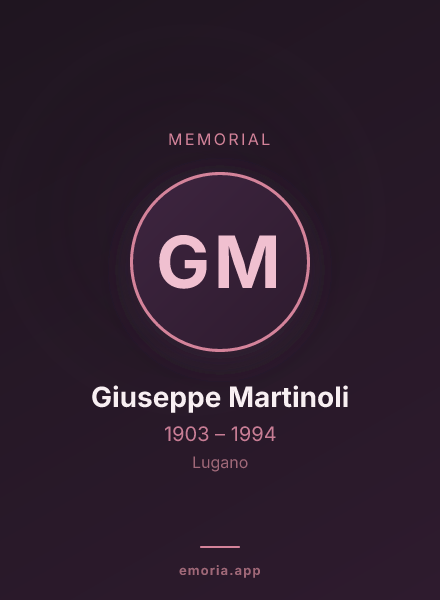 Memorial portrait of Giuseppe Martinoli