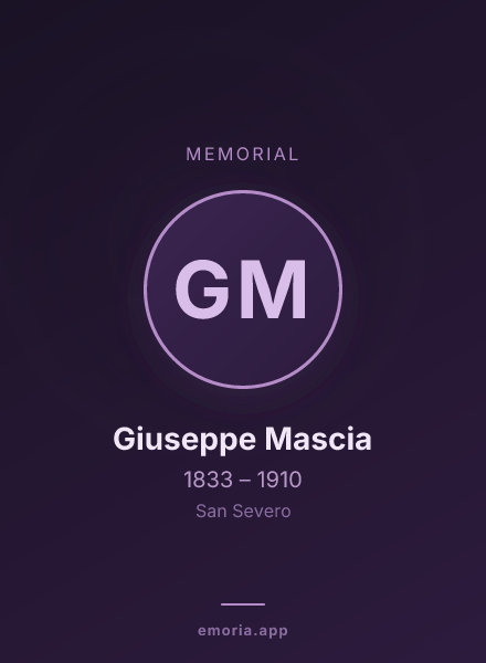Memorial portrait of Giuseppe Mascia