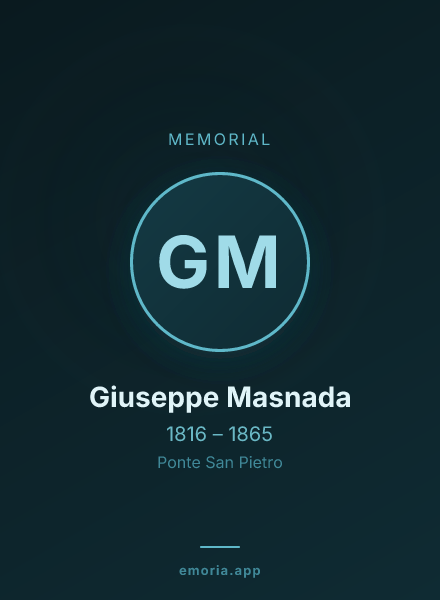 Memorial portrait of Giuseppe Masnada