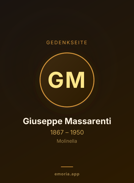 Gedenkportrait von Giuseppe Massarenti
