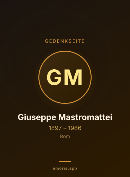 Gedenkportrait von Giuseppe Mastromattei