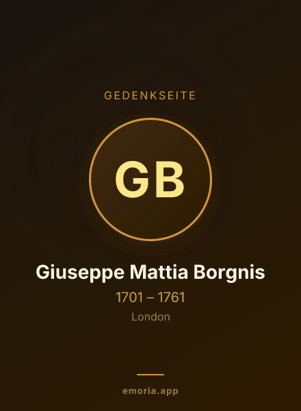 Gedenkportrait von Giuseppe Mattia Borgnis