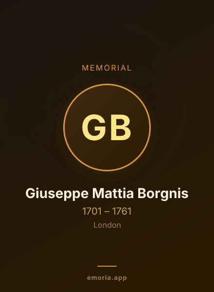 Memorial portrait of Giuseppe Mattia Borgnis