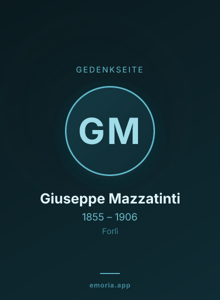 Gedenkportrait von Giuseppe Mazzatinti