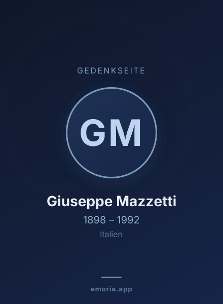 Gedenkportrait von Giuseppe Mazzetti