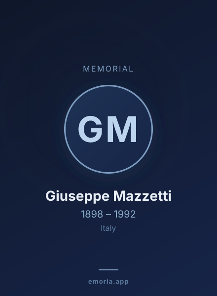 Memorial portrait of Giuseppe Mazzetti