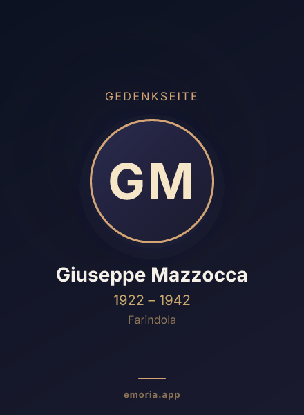 Gedenkportrait von Giuseppe Mazzocca