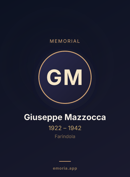 Memorial portrait of Giuseppe Mazzocca