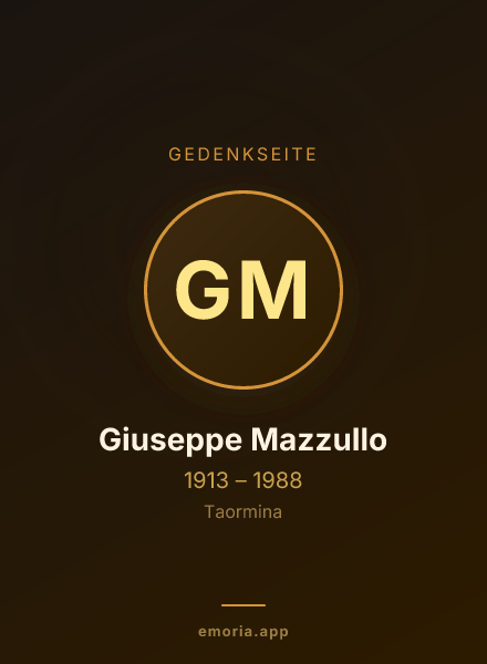 Gedenkportrait von Giuseppe Mazzullo